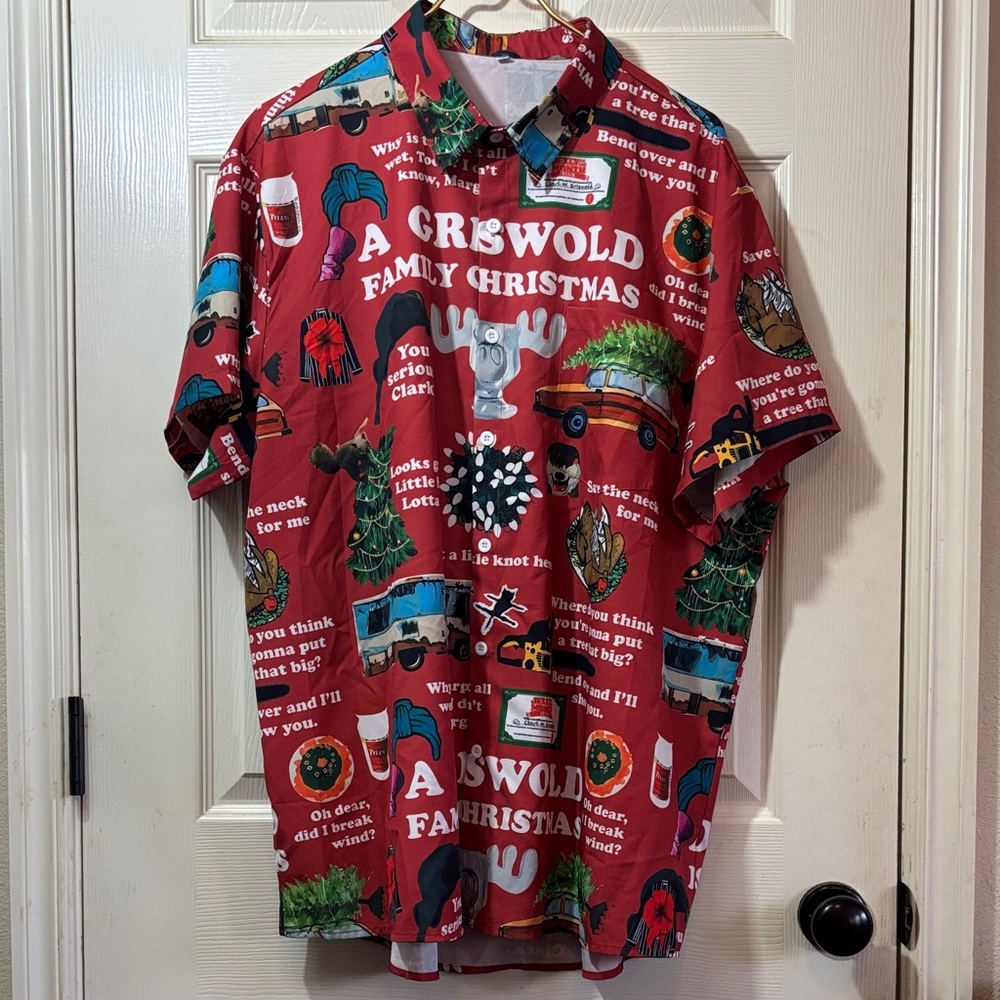 Griswold Family Christmas Red Men's Shirt 2XL